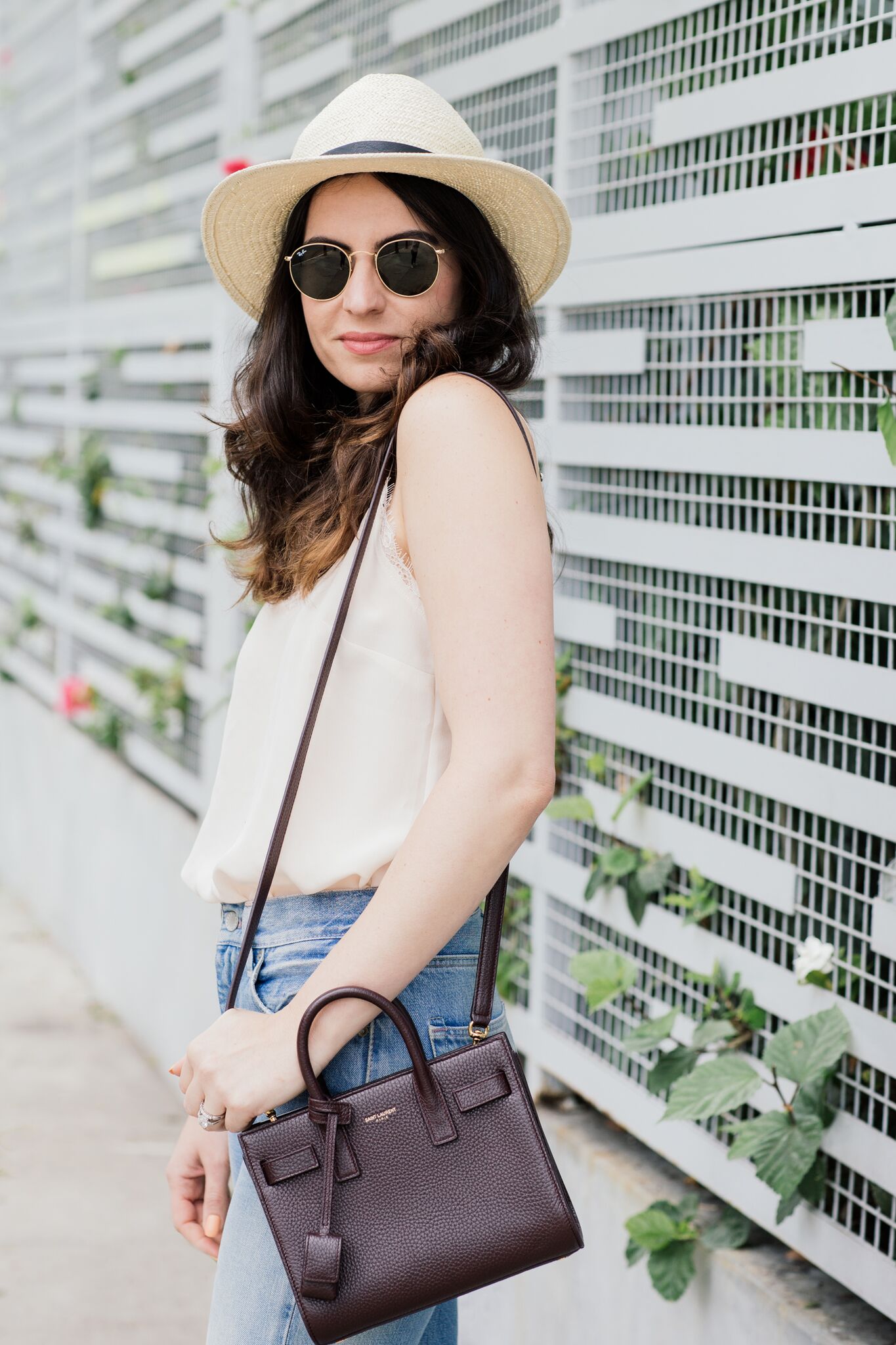 Blogger Style notes by belen wears levi vintage bing with anine bing silk cami and chanel shoes and saint laurent bag 